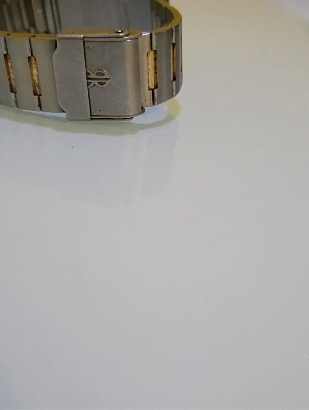 bill blass Two-Tone Square Dial Quartz Watch - Gold and Silver